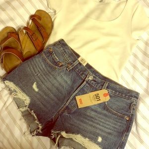 Mid-rise Levi 501 shorts